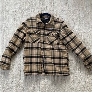 Patagonia Plaid Shirt Jacket - Tan and Black